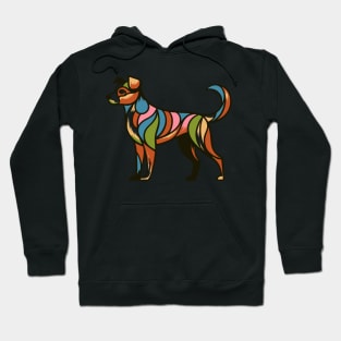 Pop art dog illustration. cubism illustration of a dog Hoodie